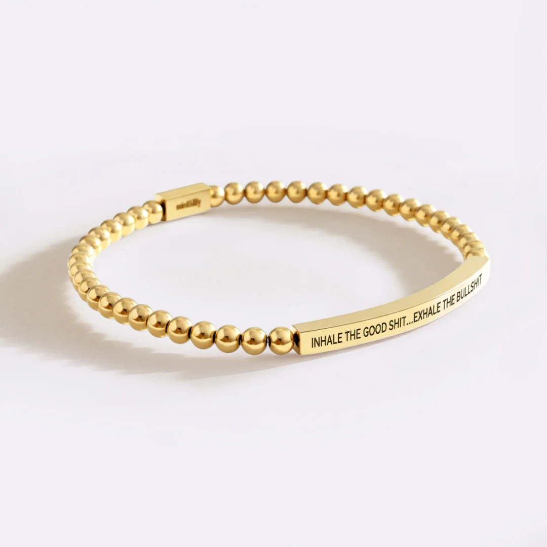 Inhale The Good Shit...Exhale The Bullshit Beaded Inspire Bracelet - Image 4