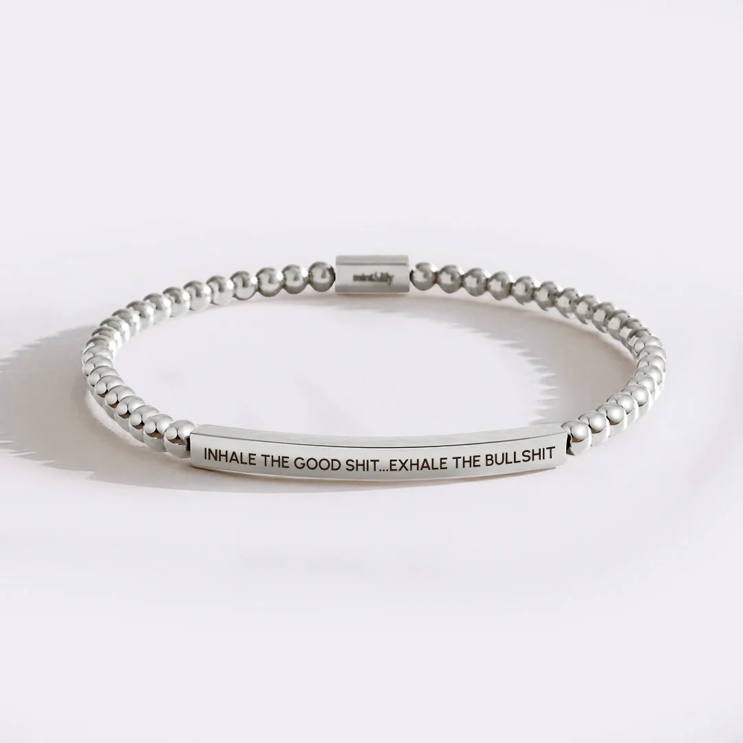 Inhale The Good Shit...Exhale The Bullshit Beaded Inspire Bracelet - Image 6
