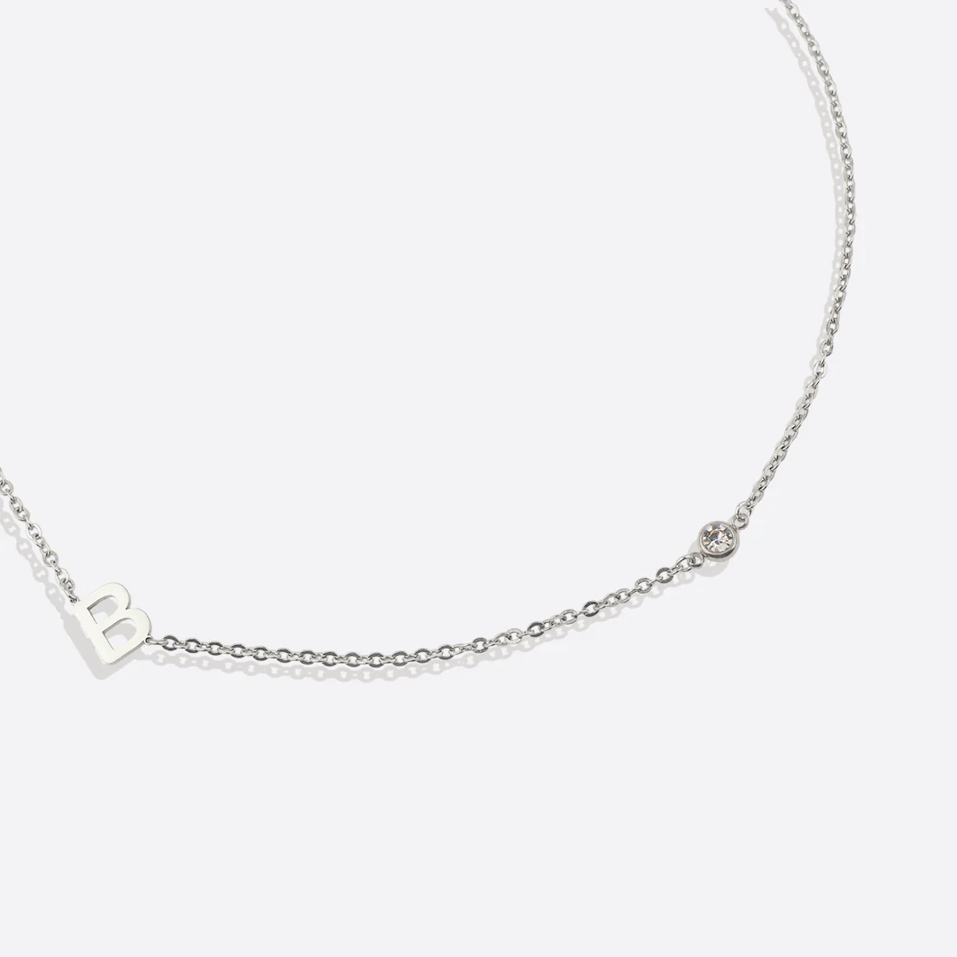 Initial Necklace with Diamond Accent - Image 16