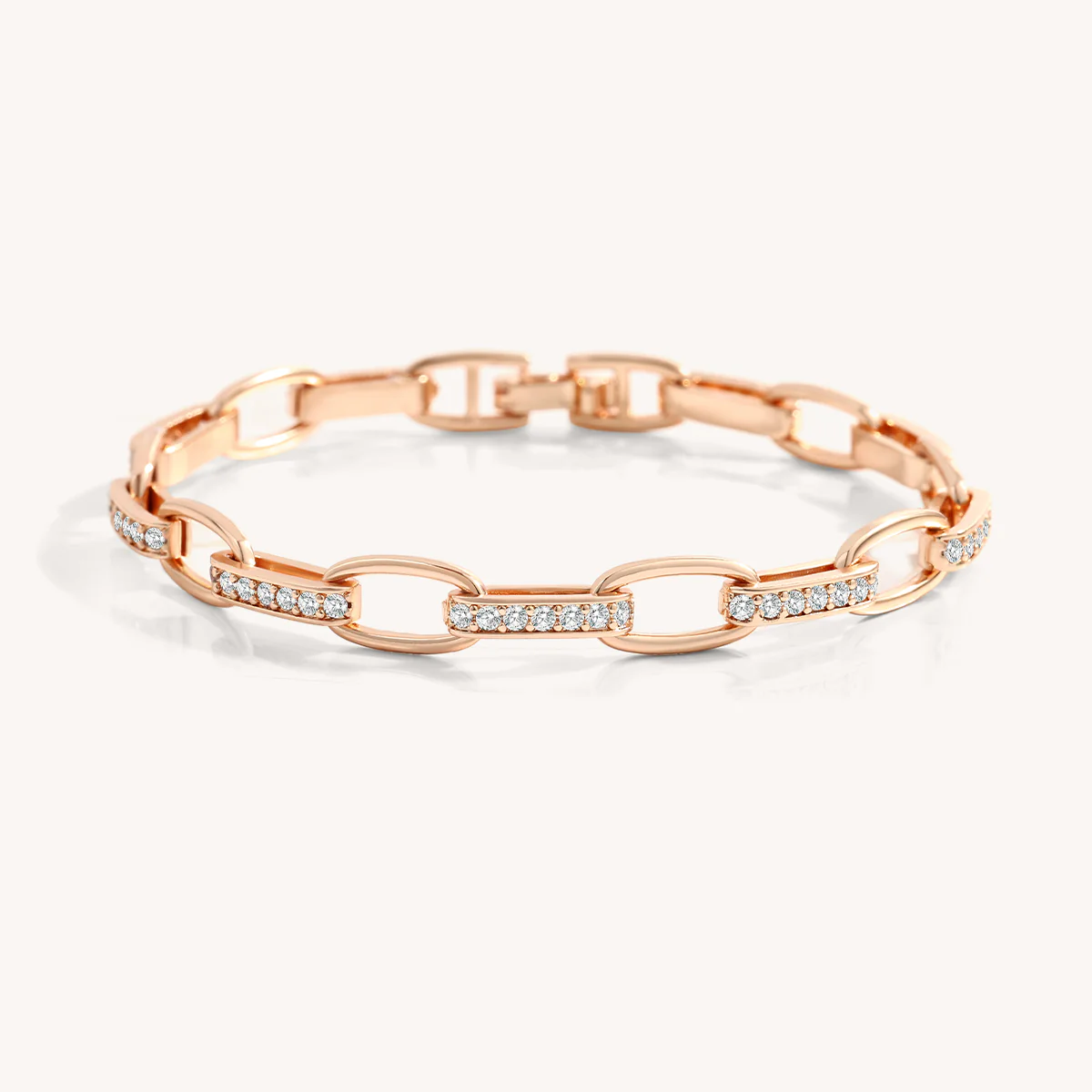 Interlinked Diamond Paperclip Bracelet - Image 6