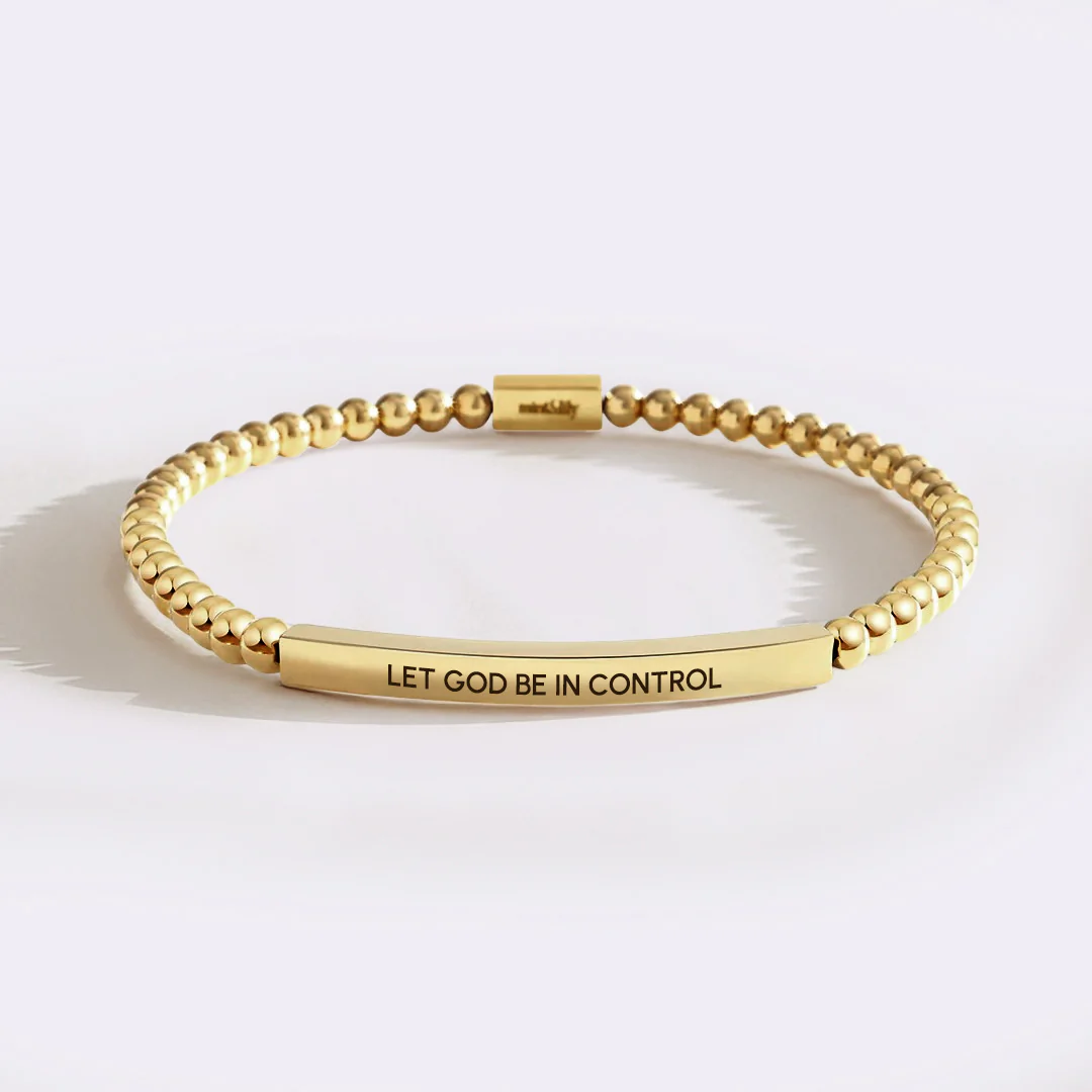 Let God Be In Control Beaded Inspire Bracelet - Image 6