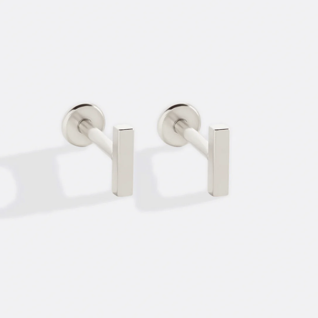 Little Bar Sleeper Flatback Earrings | 16g - Image 14
