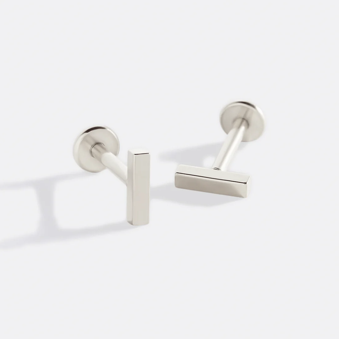 Little Bar Sleeper Flatback Earrings | 16g - Image 16