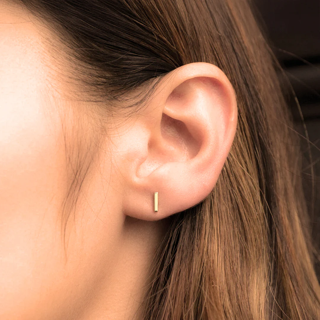 Little Bar Sleeper Flatback Earrings | 16g - Image 2