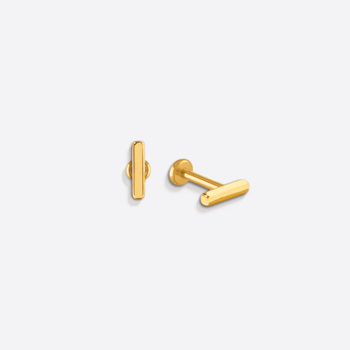 Little Bar Sleeper Flatback Earrings | 16g - Image 4