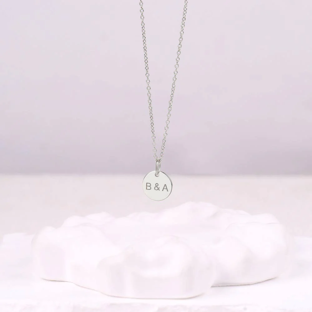 Love Disc Initial Necklace - Image 17
