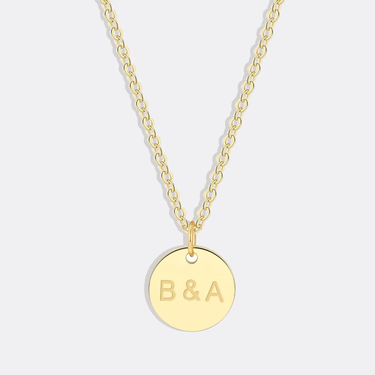 Love Disc Initial Necklace - Image 19