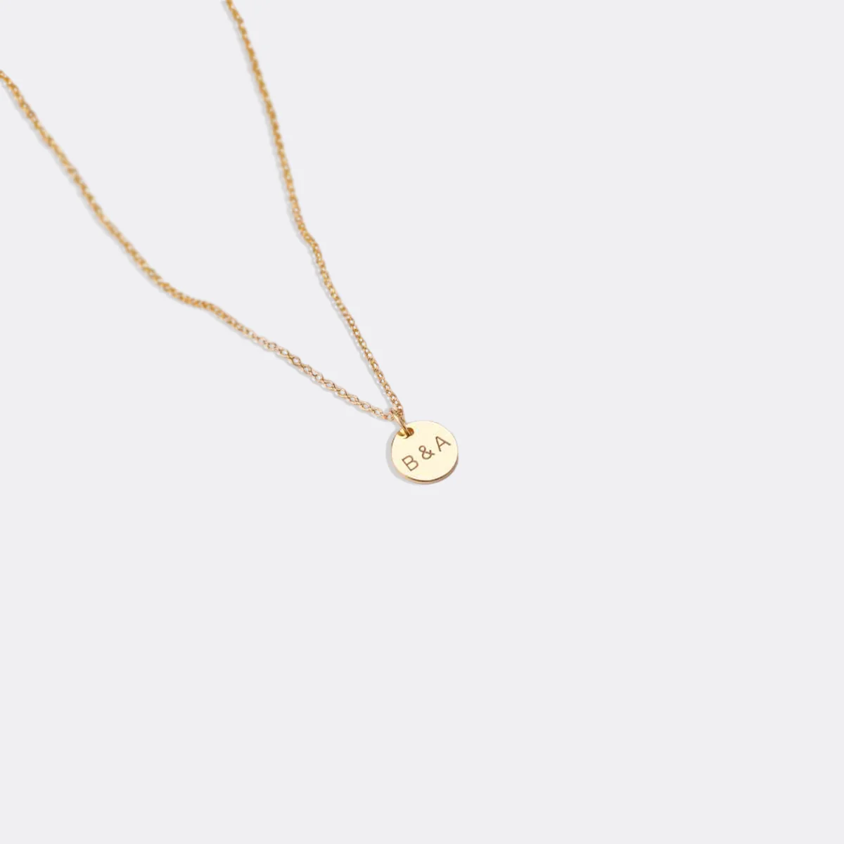 Love Disc Initial Necklace - Image 20