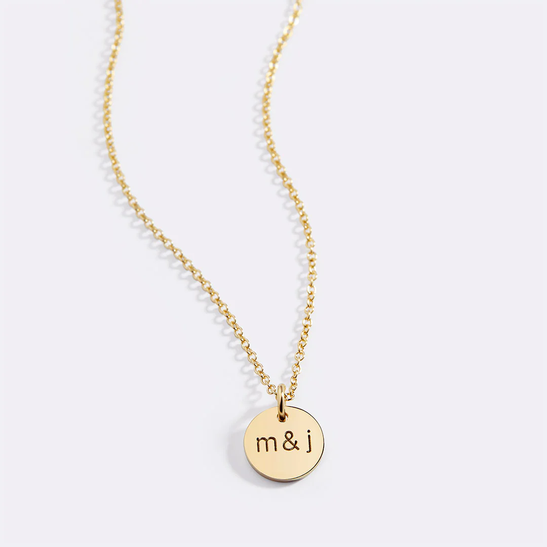 Love Disc Initial Necklace - Image 26
