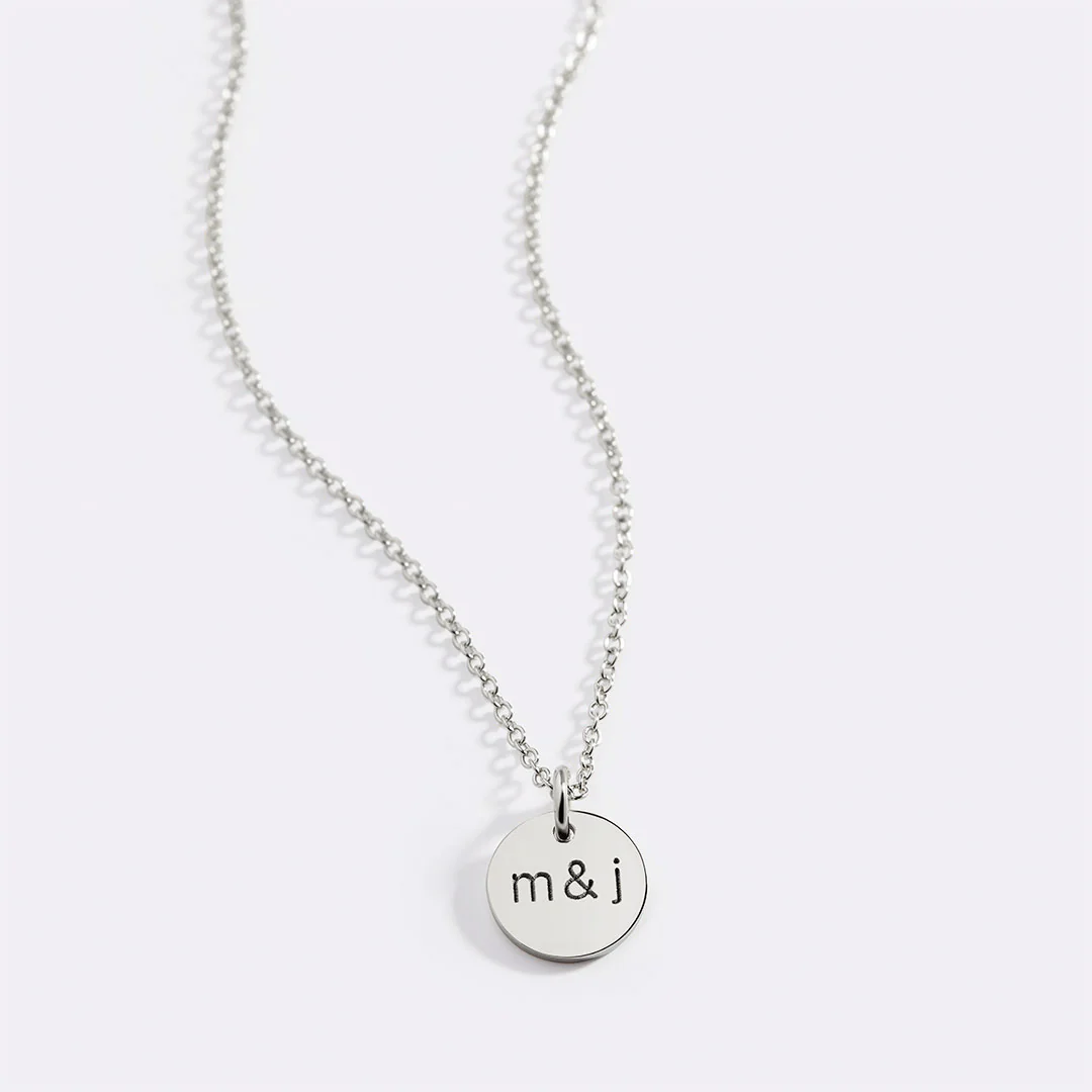 Love Disc Initial Necklace - Image 28