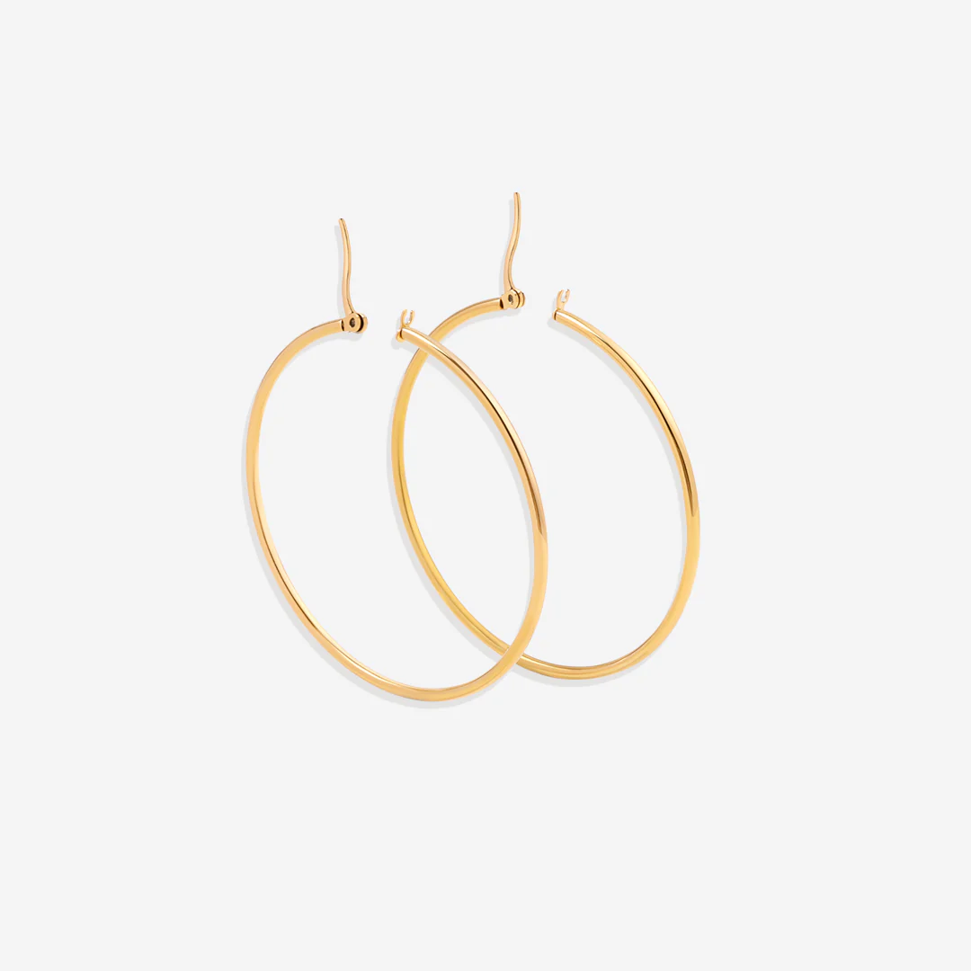 Lynette Large Hoop Earrings - Image 10