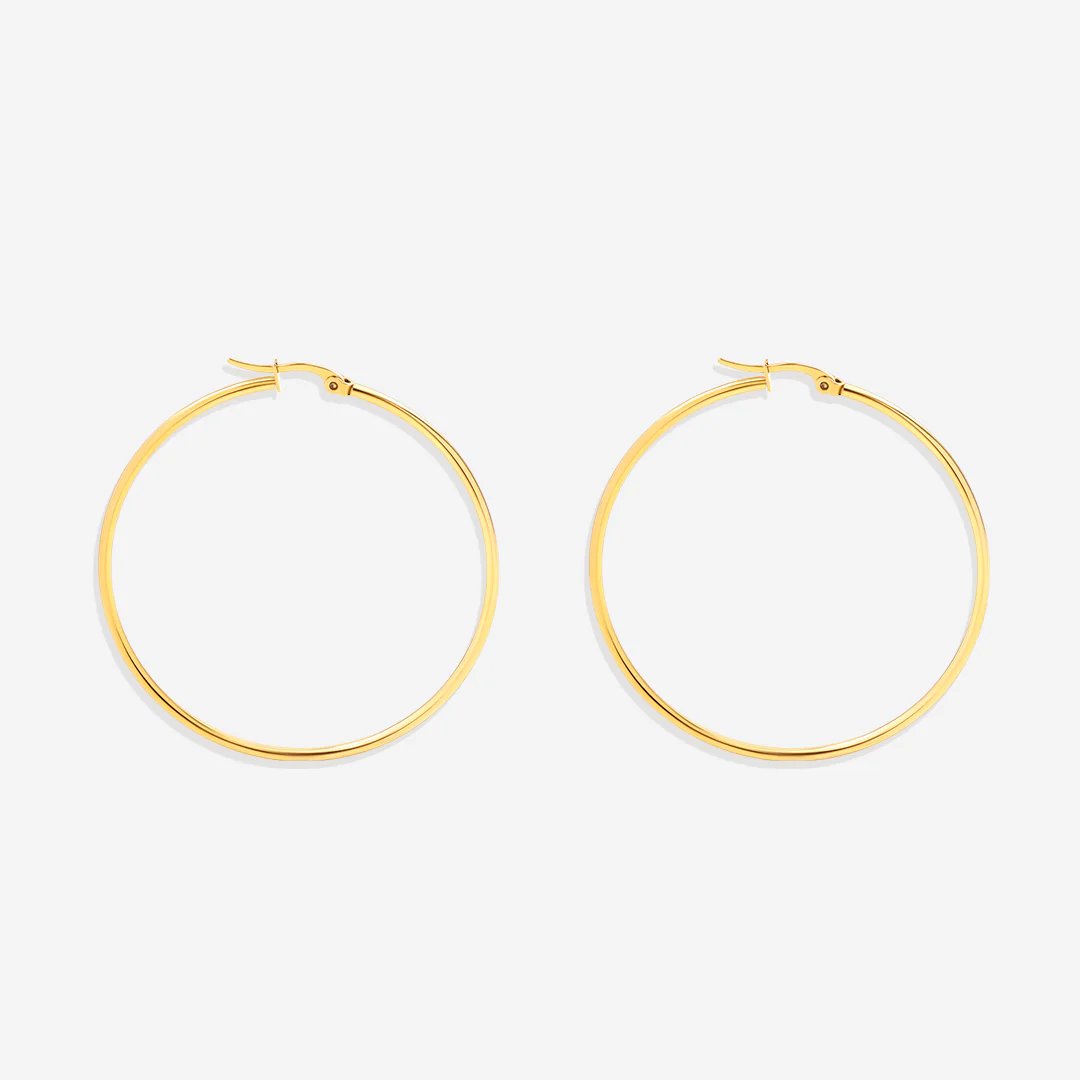 Lynette Large Hoop Earrings - Image 3