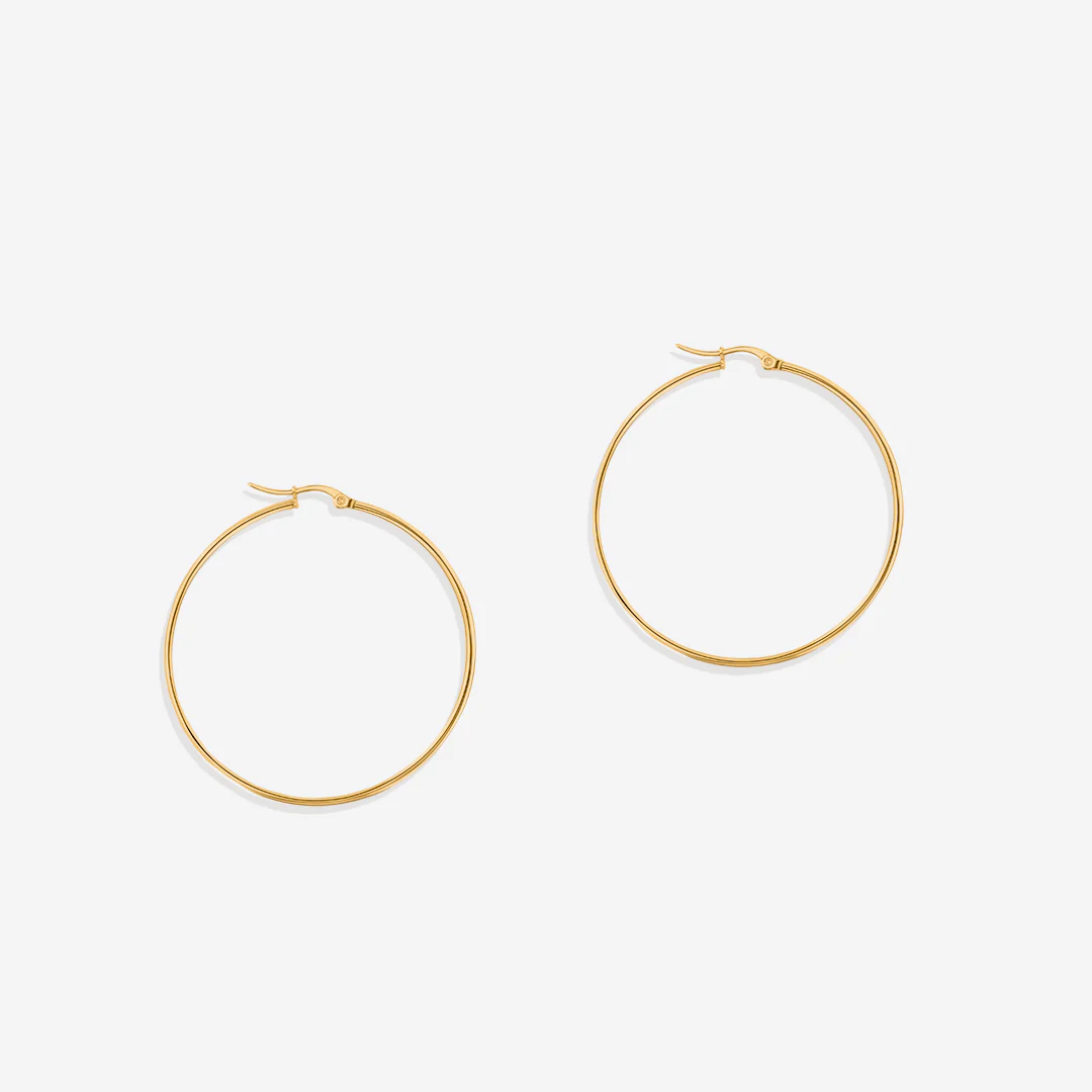 Lynette Large Hoop Earrings - Image 5