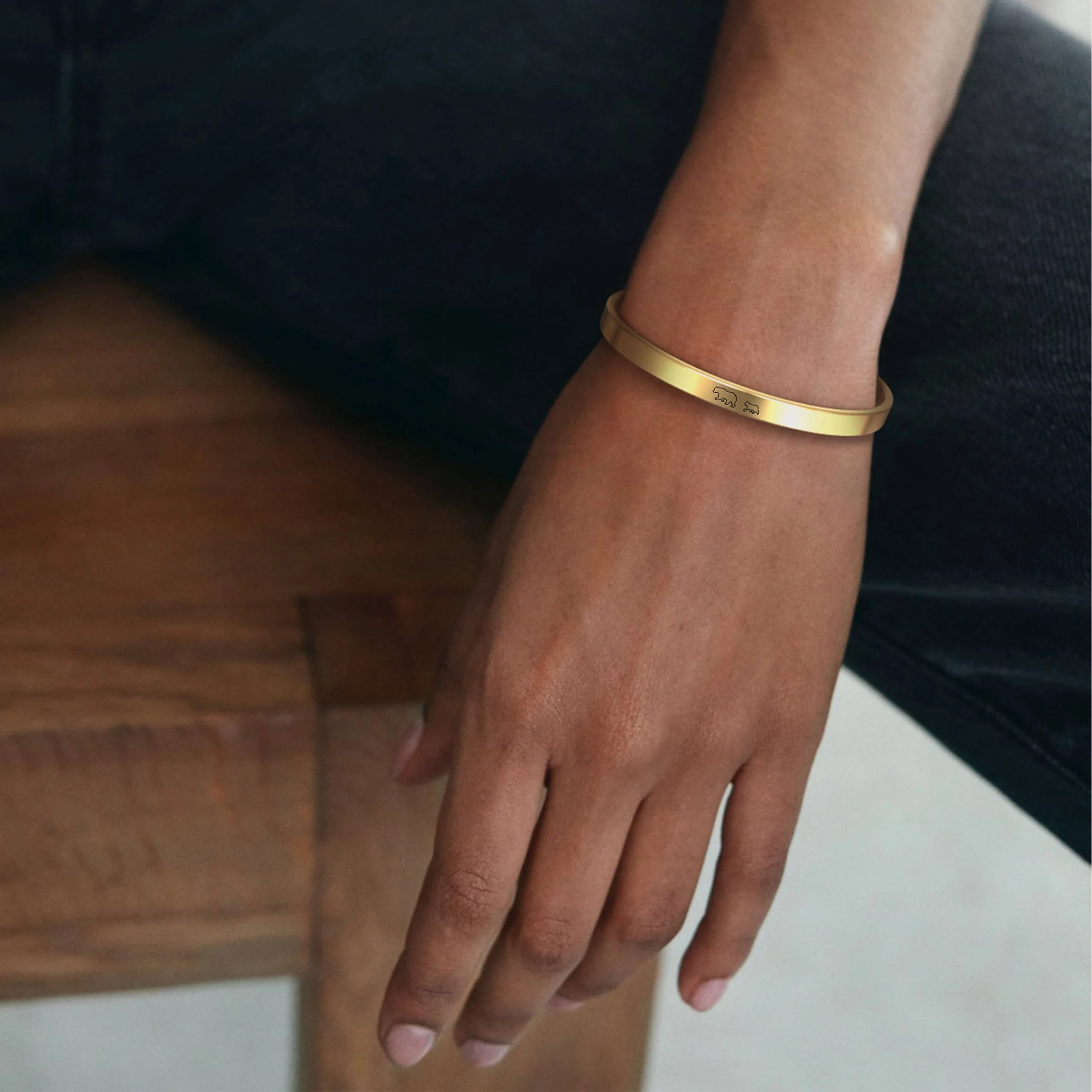 Mama Bear & Her Baby Bears Engraved Cuff Bracelet - Image 102