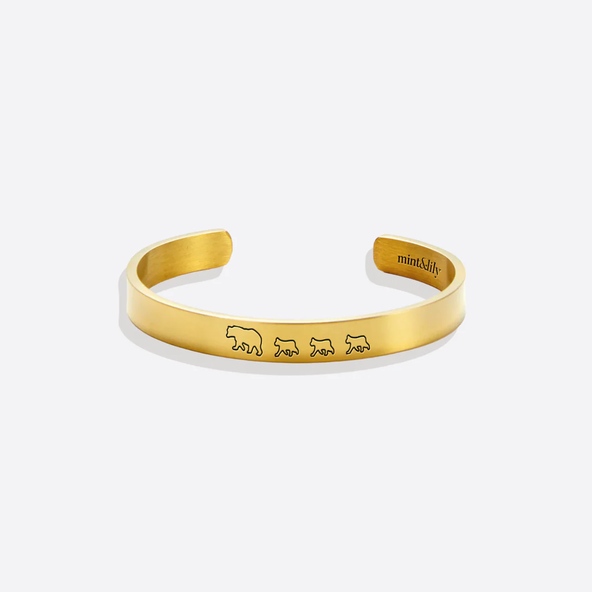 Mama Bear & Her Baby Bears Engraved Cuff Bracelet - Image 150