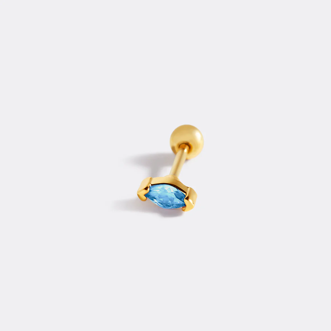 Marquis Gemstone Sleeper Stud Earrings - Image 13