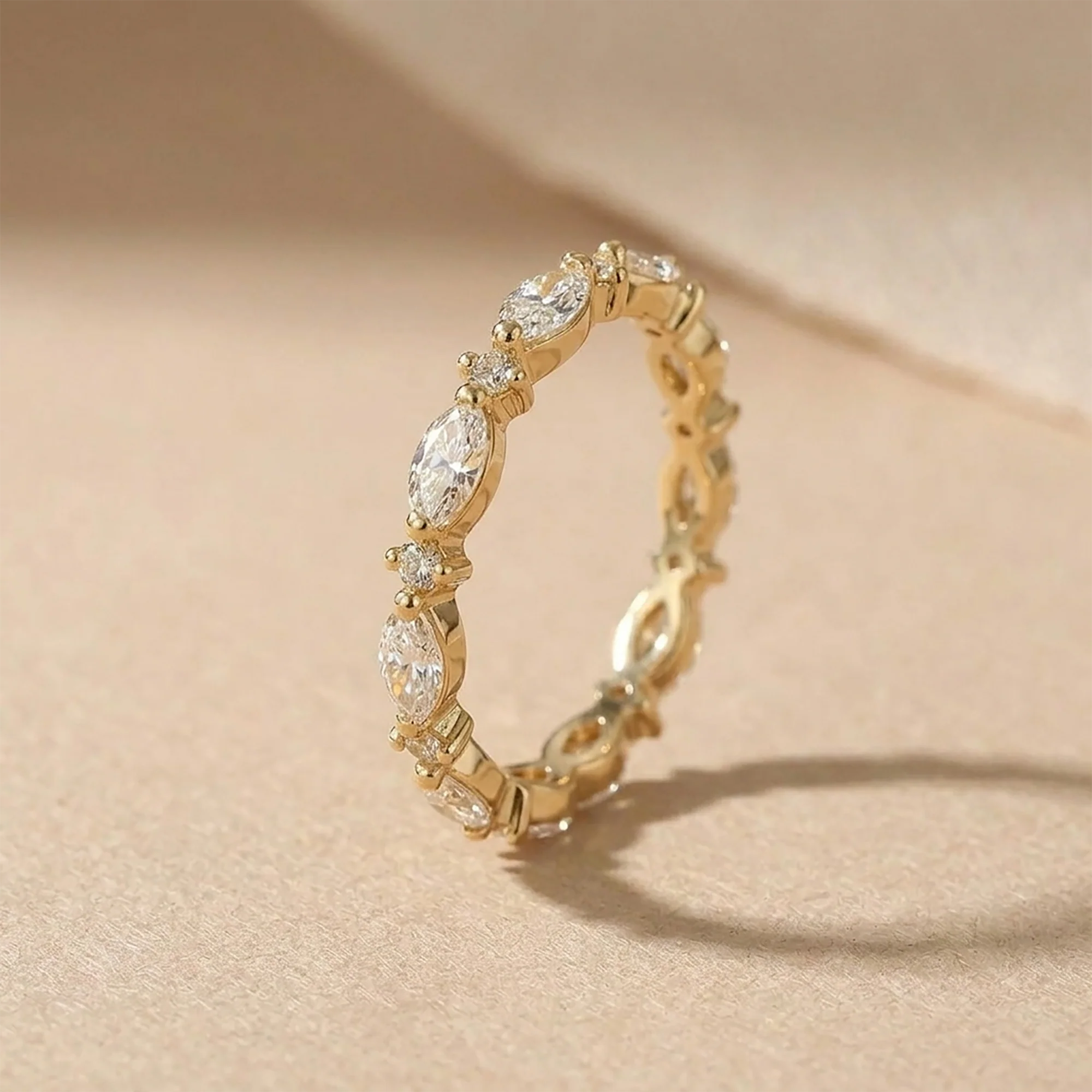Marquis Gemstone Stacking Ring - Image 7