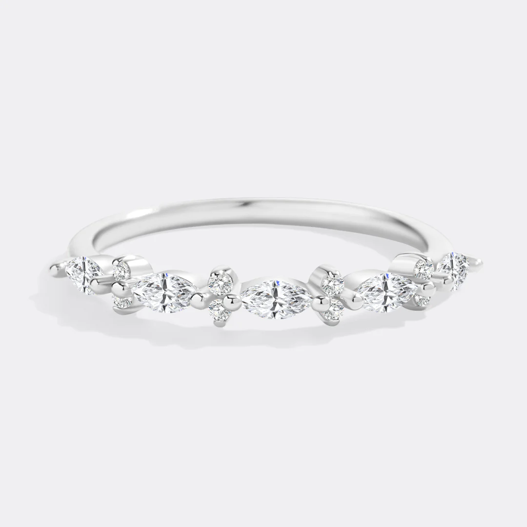 Marquise and Round Diamond Ring - Image 6