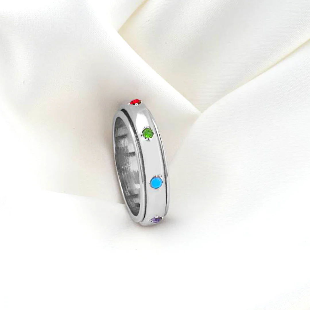 Gemstone Station Fidget Ring - Image 3