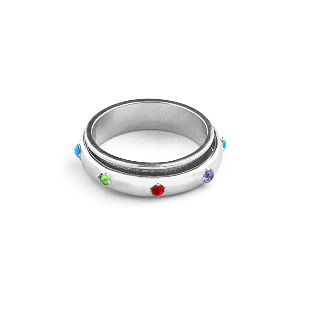 Gemstone Station Fidget Ring - Image 4