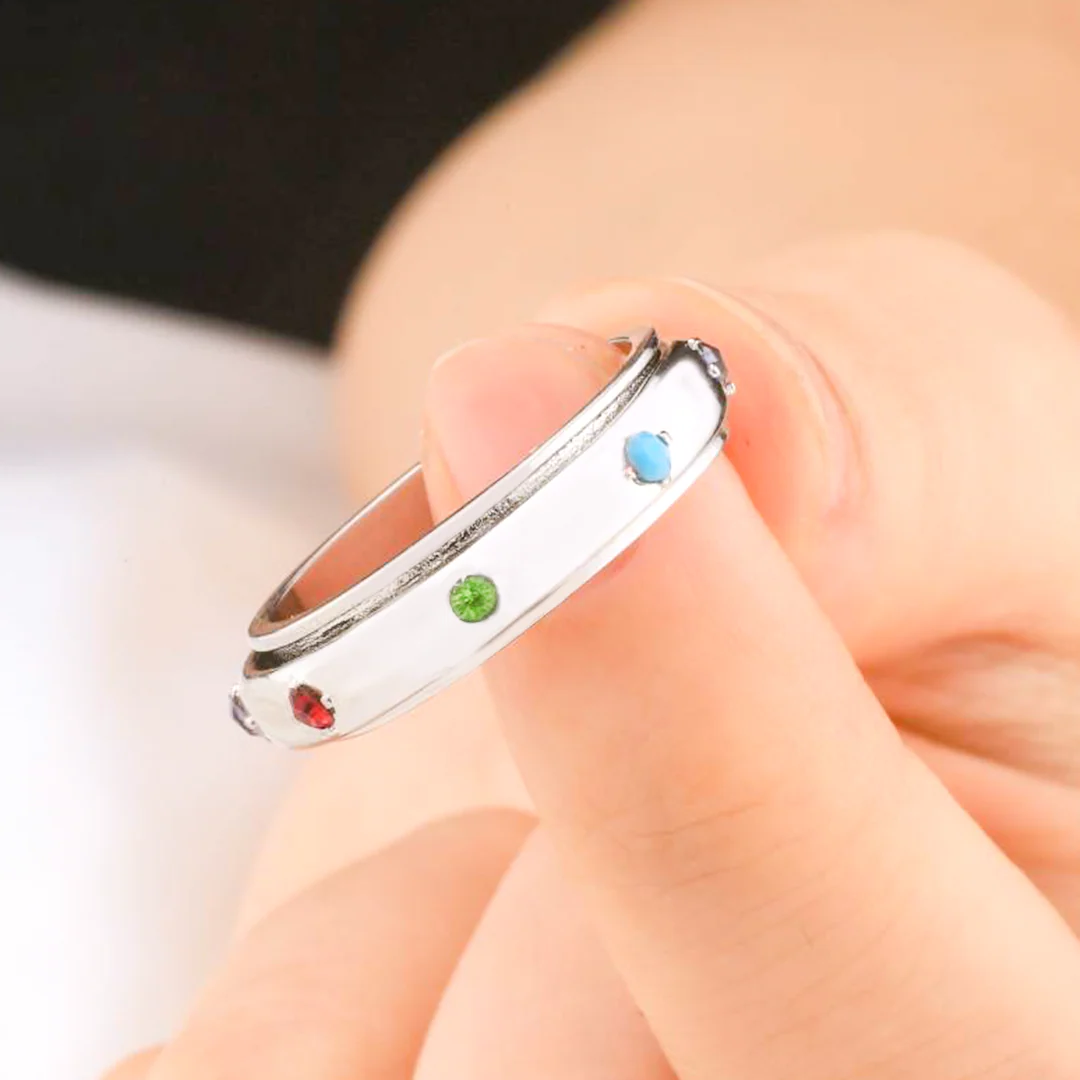 Gemstone Station Fidget Ring - Image 5