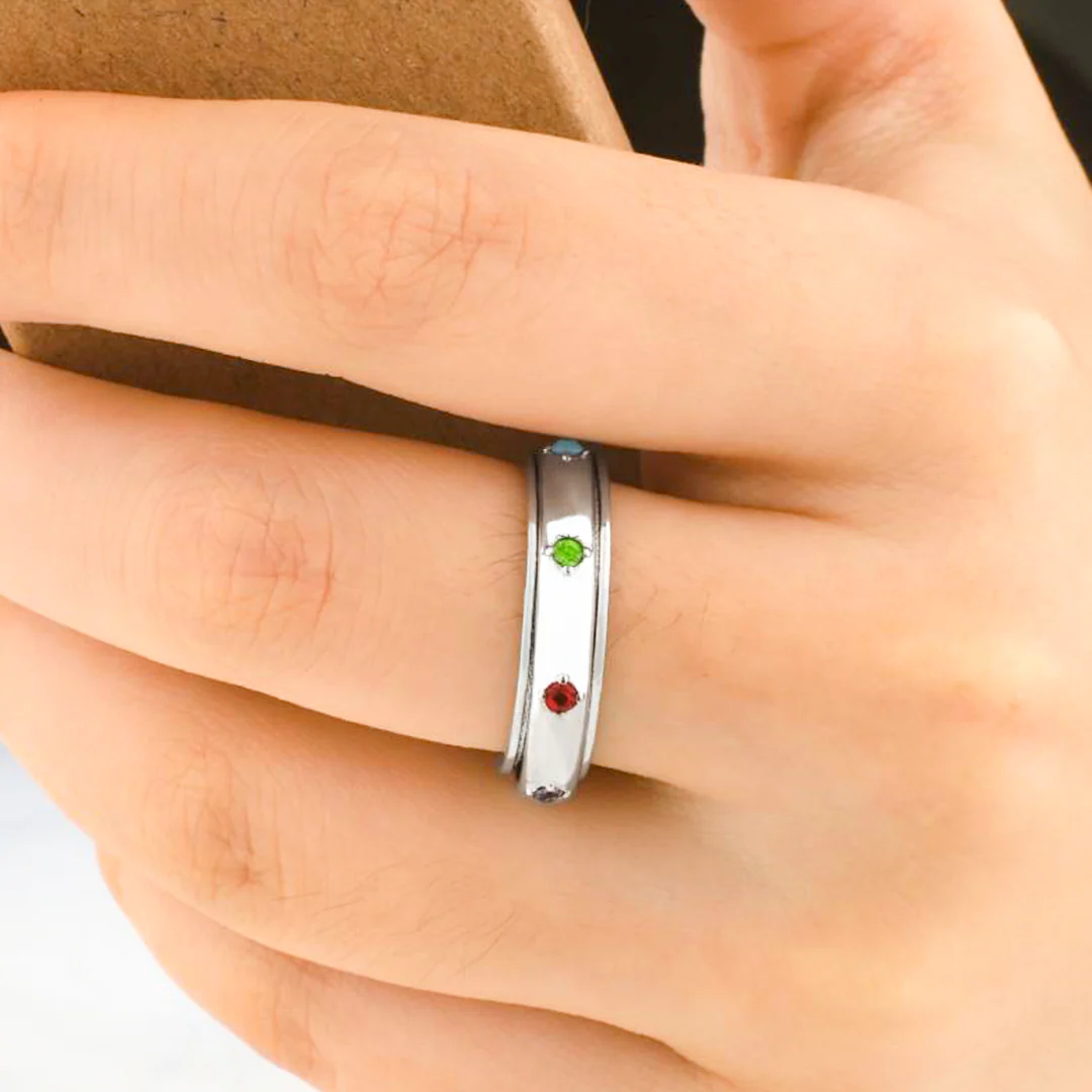 Gemstone Station Fidget Ring - Image 7