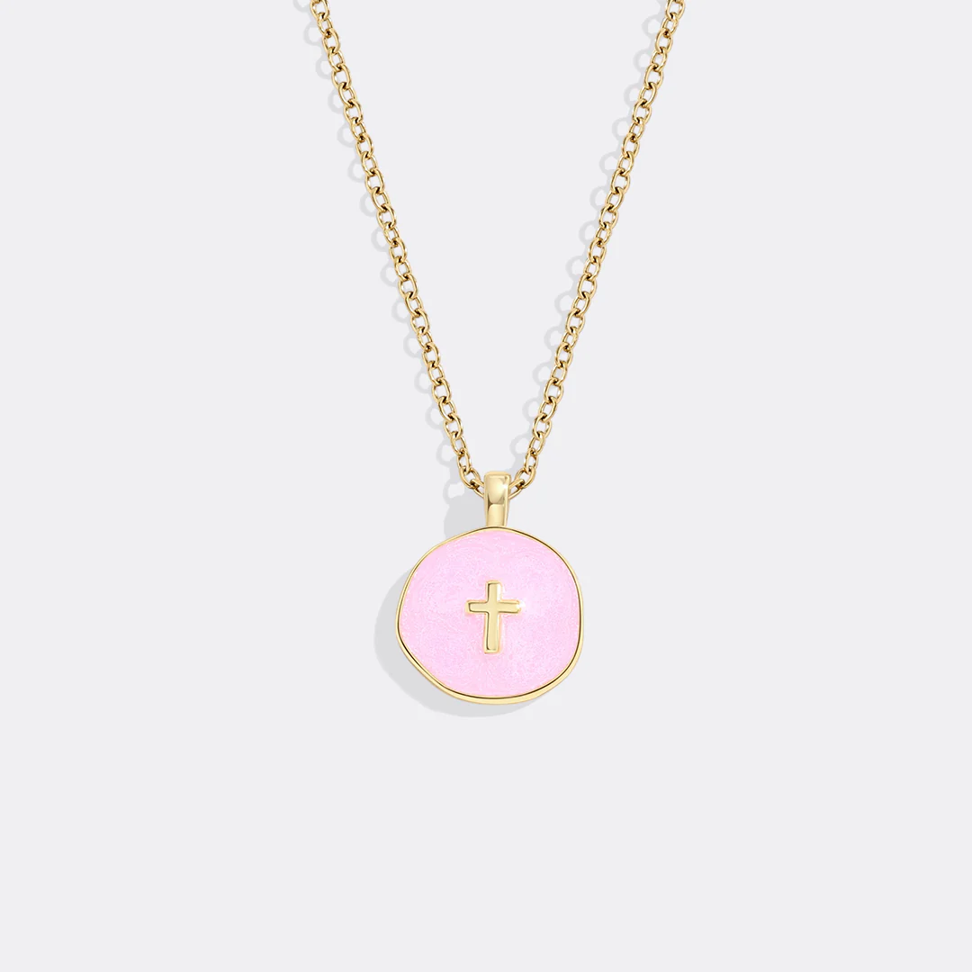 Minimalist Enamel Cross Pendant - Image 10