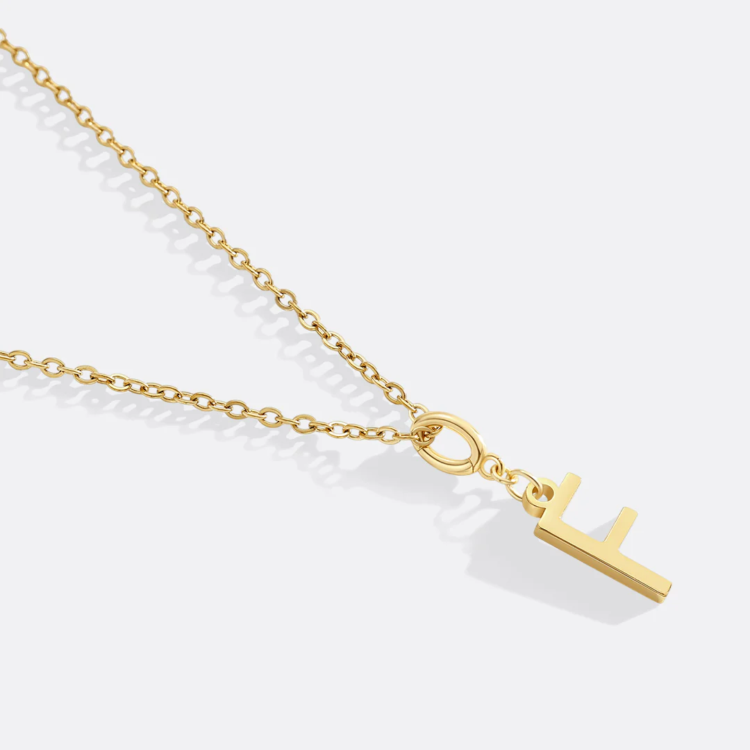 Minimalist Initial Charm Necklace - Image 11
