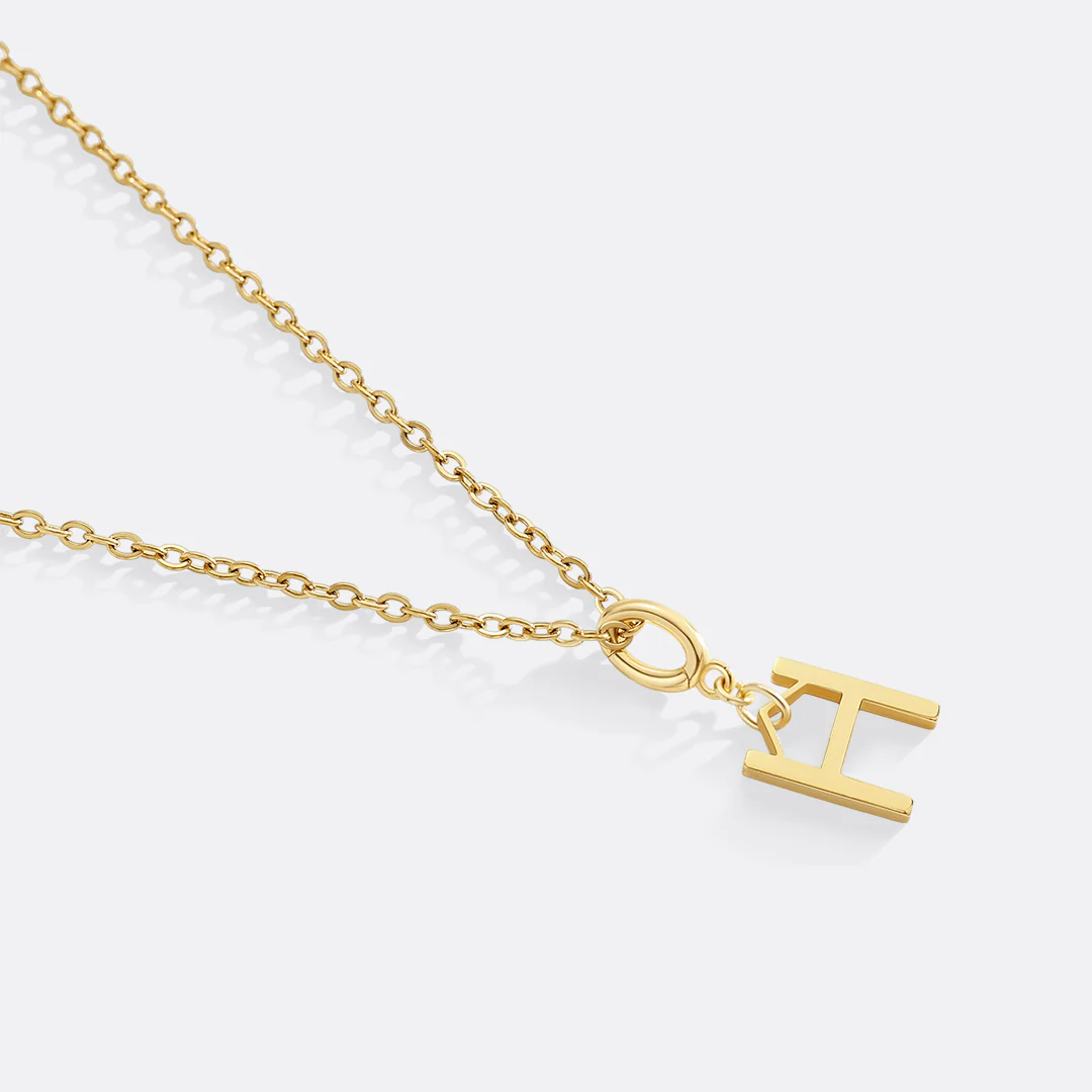 Minimalist Initial Charm Necklace - Image 13