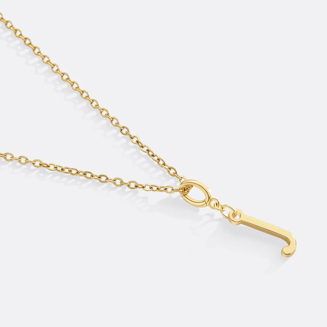 Minimalist Initial Charm Necklace - Image 15