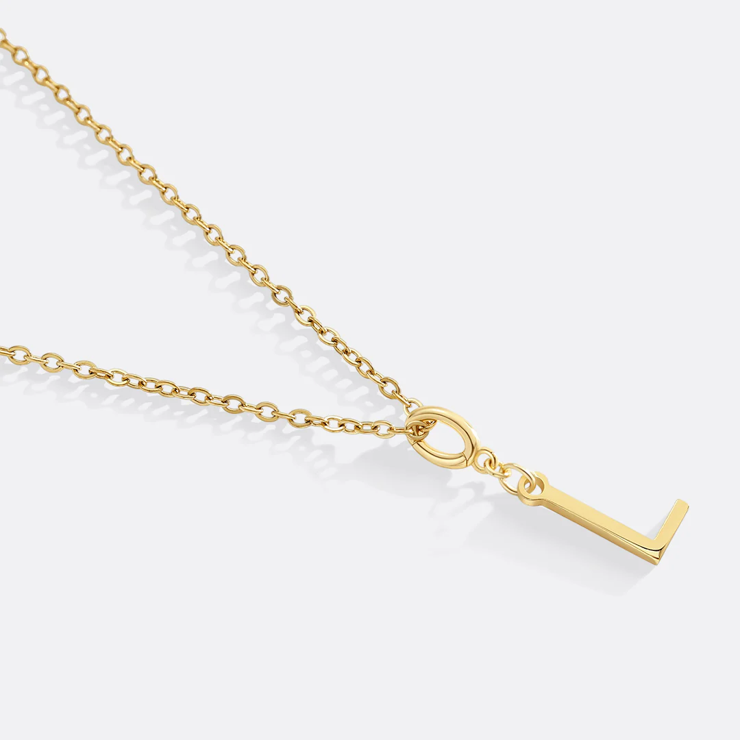 Minimalist Initial Charm Necklace - Image 17