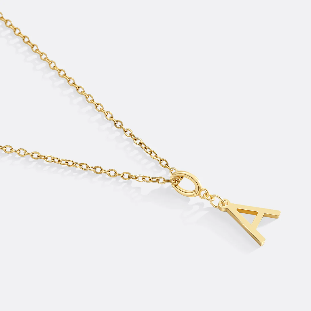 Minimalist Initial Charm Necklace - Image 6