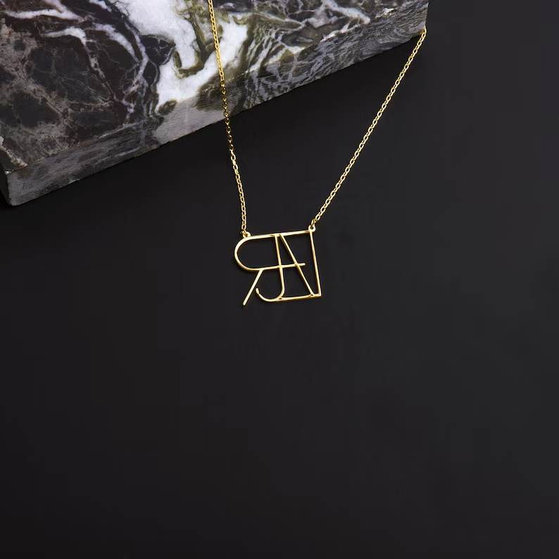 Minimalist Monogram Name Necklace - Image 10