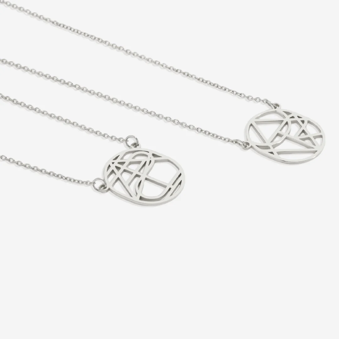 Circular Minimalist Monogram Name Necklace - Image 14