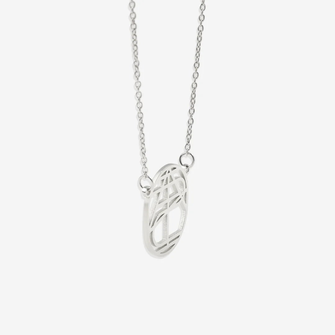Circular Minimalist Monogram Name Necklace - Image 9