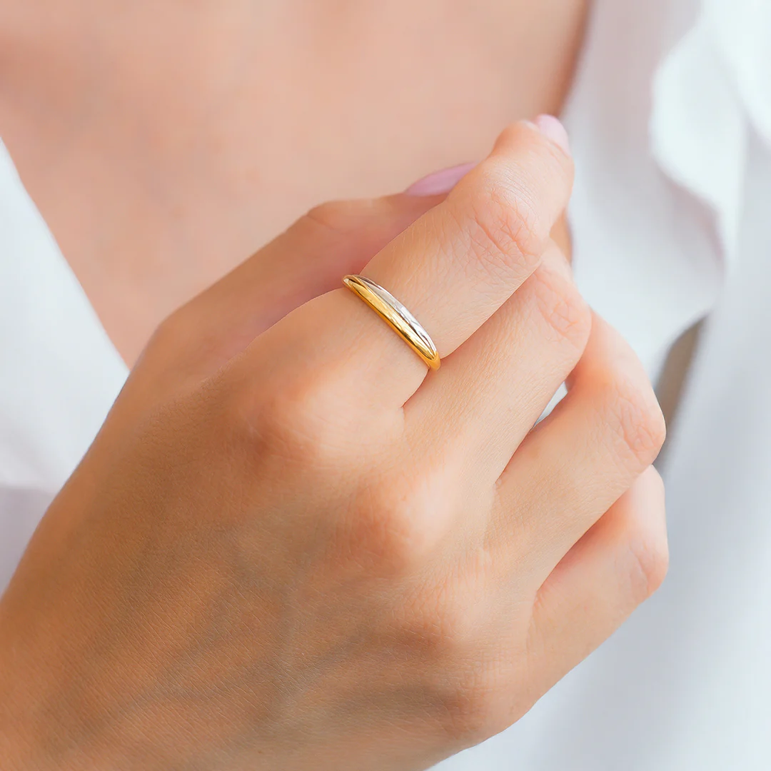 Mixed Metal Crossover Ring - Image 10