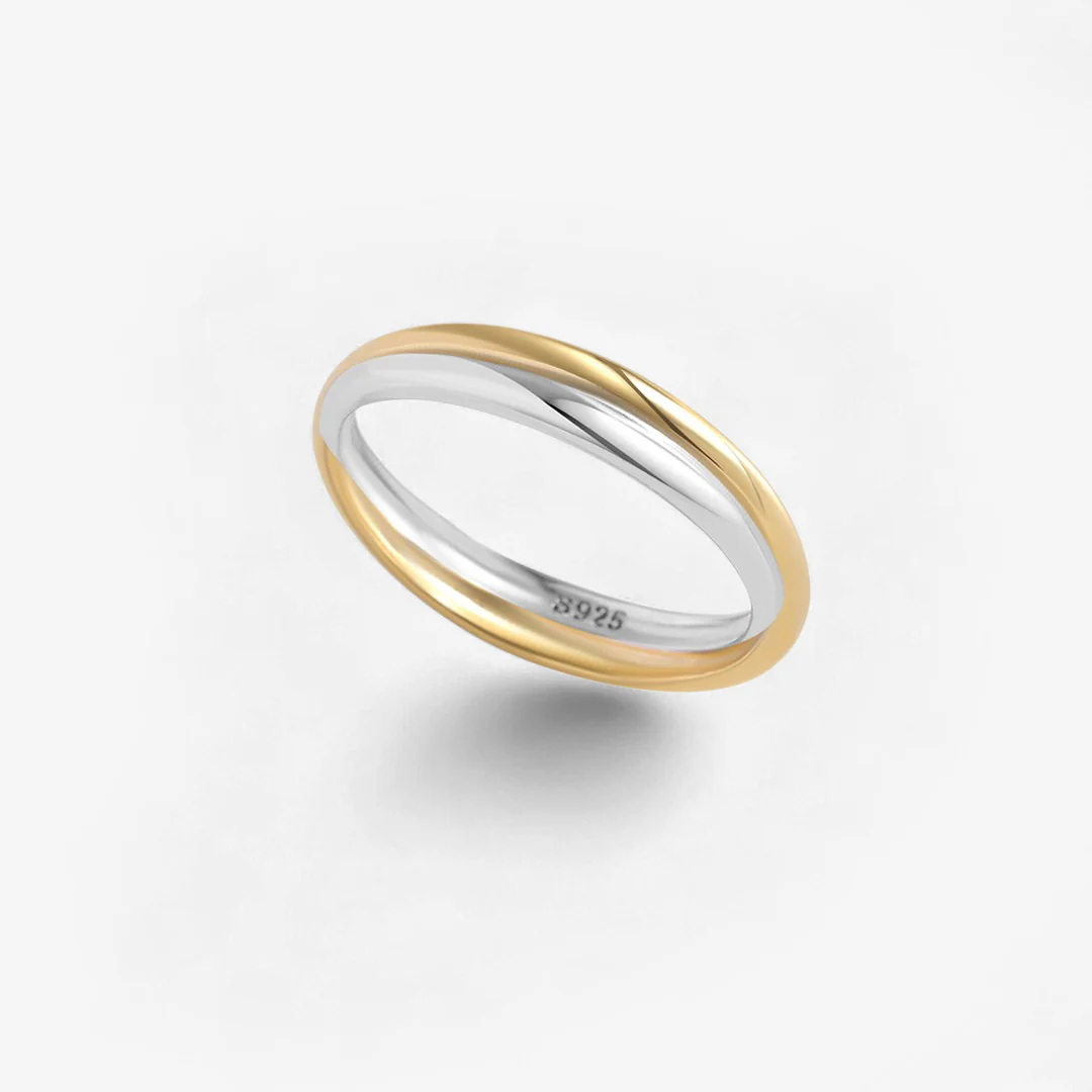 Mixed Metal Crossover Ring - Image 8