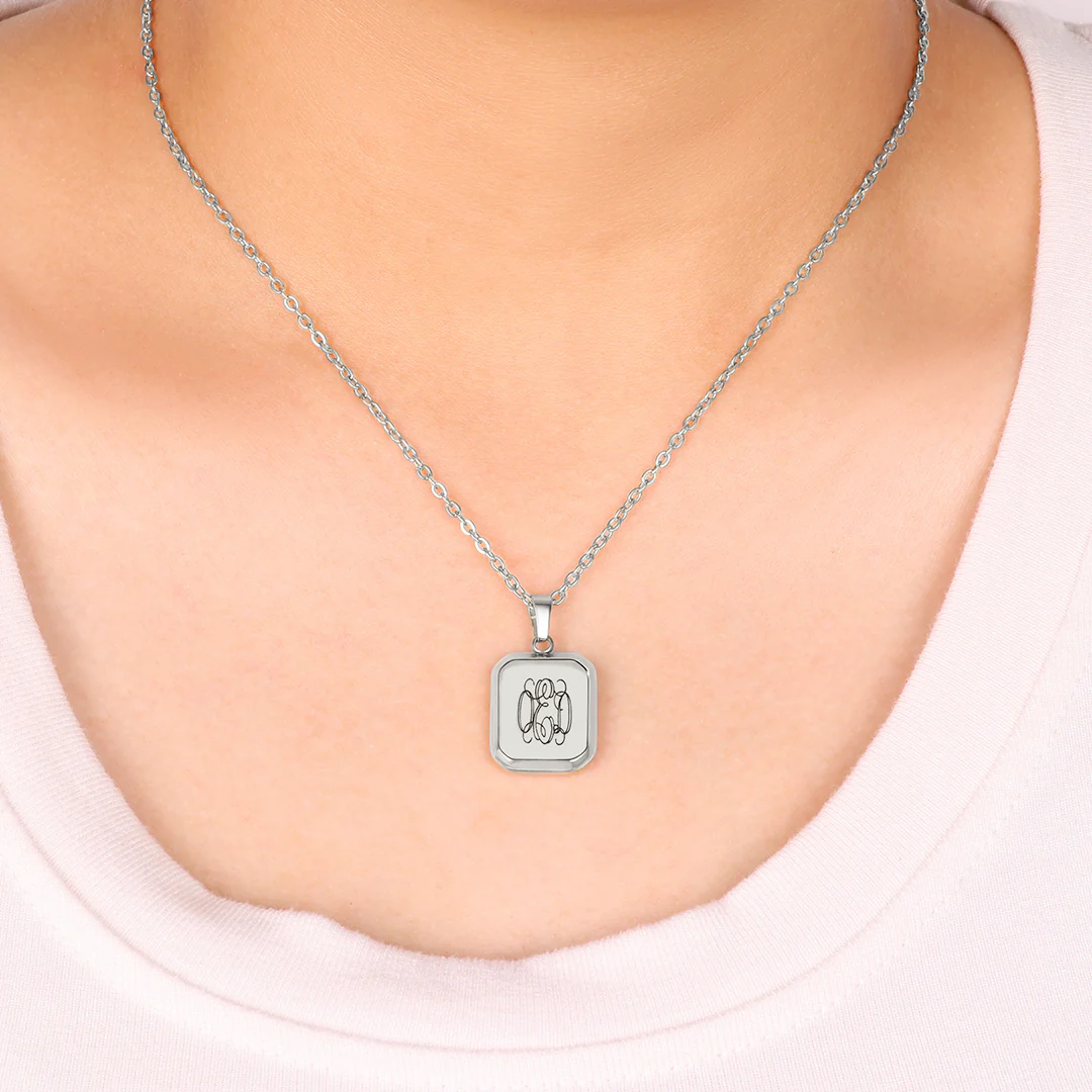 Monogram Portrait Pendant Necklace - Image 10