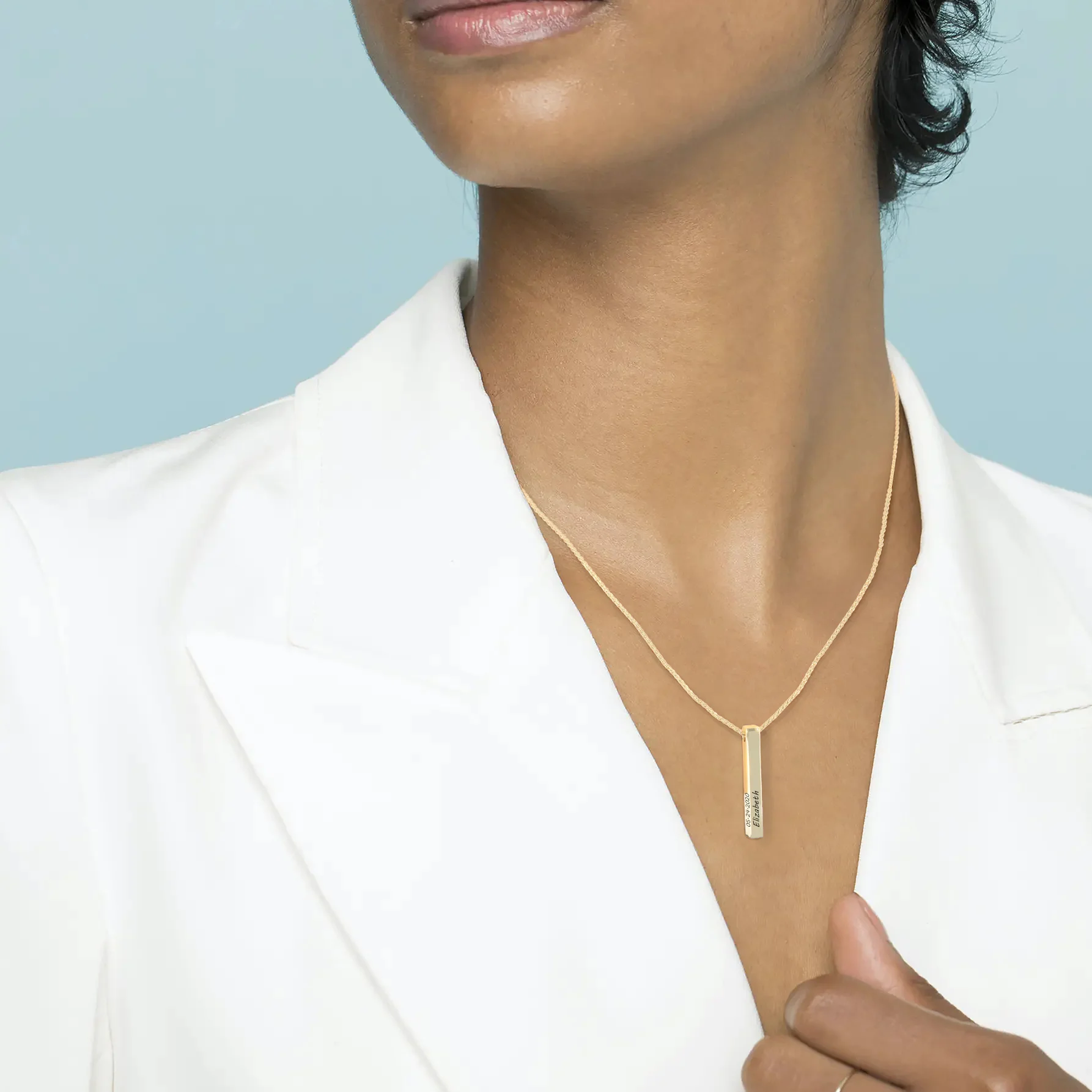 Muse Pillar Bar Necklace - Image 10