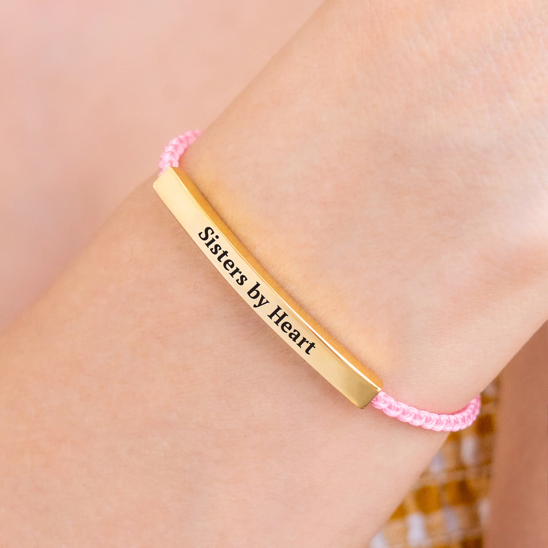 Not Sisters By Blood But Sisters By Heart Inspire Bracelet - Image 5