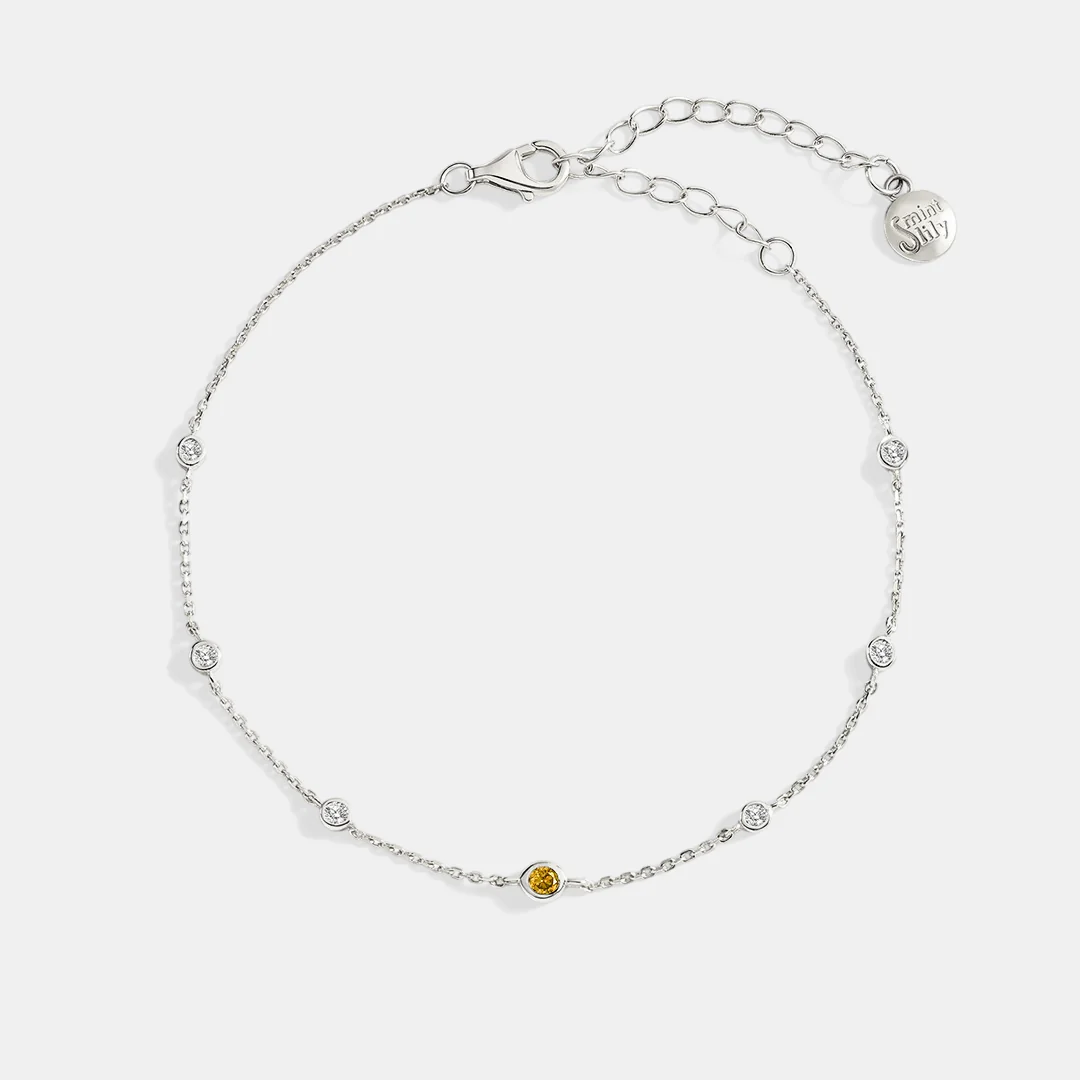 November Birthstone Station Bracelet - Image 7
