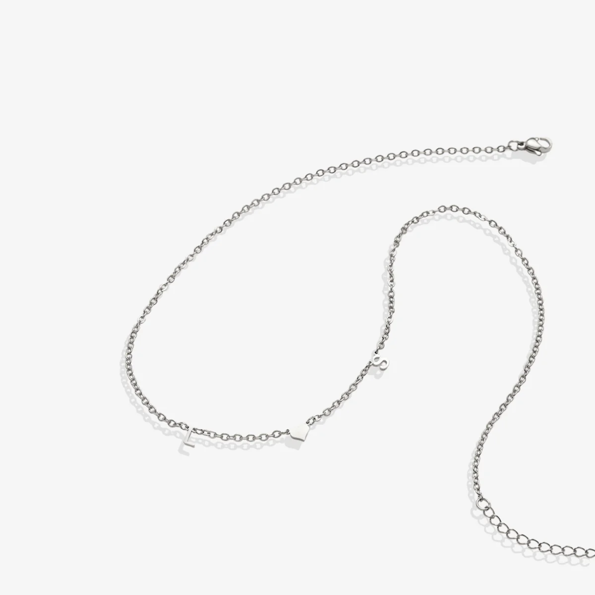 One Heart Initial Necklace - Image 16