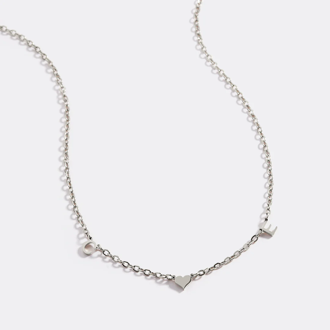 One Heart Initial Necklace - Image 21