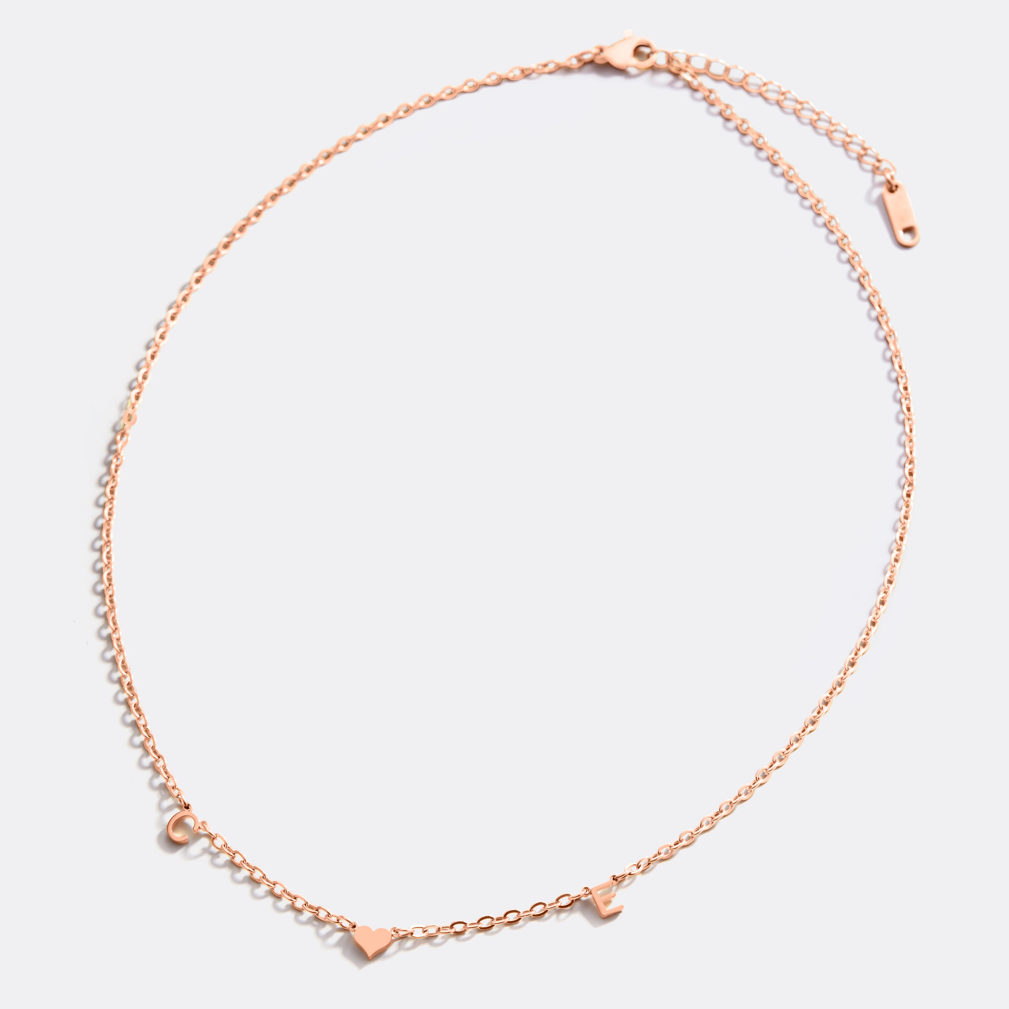 One Heart Initial Necklace - Image 22