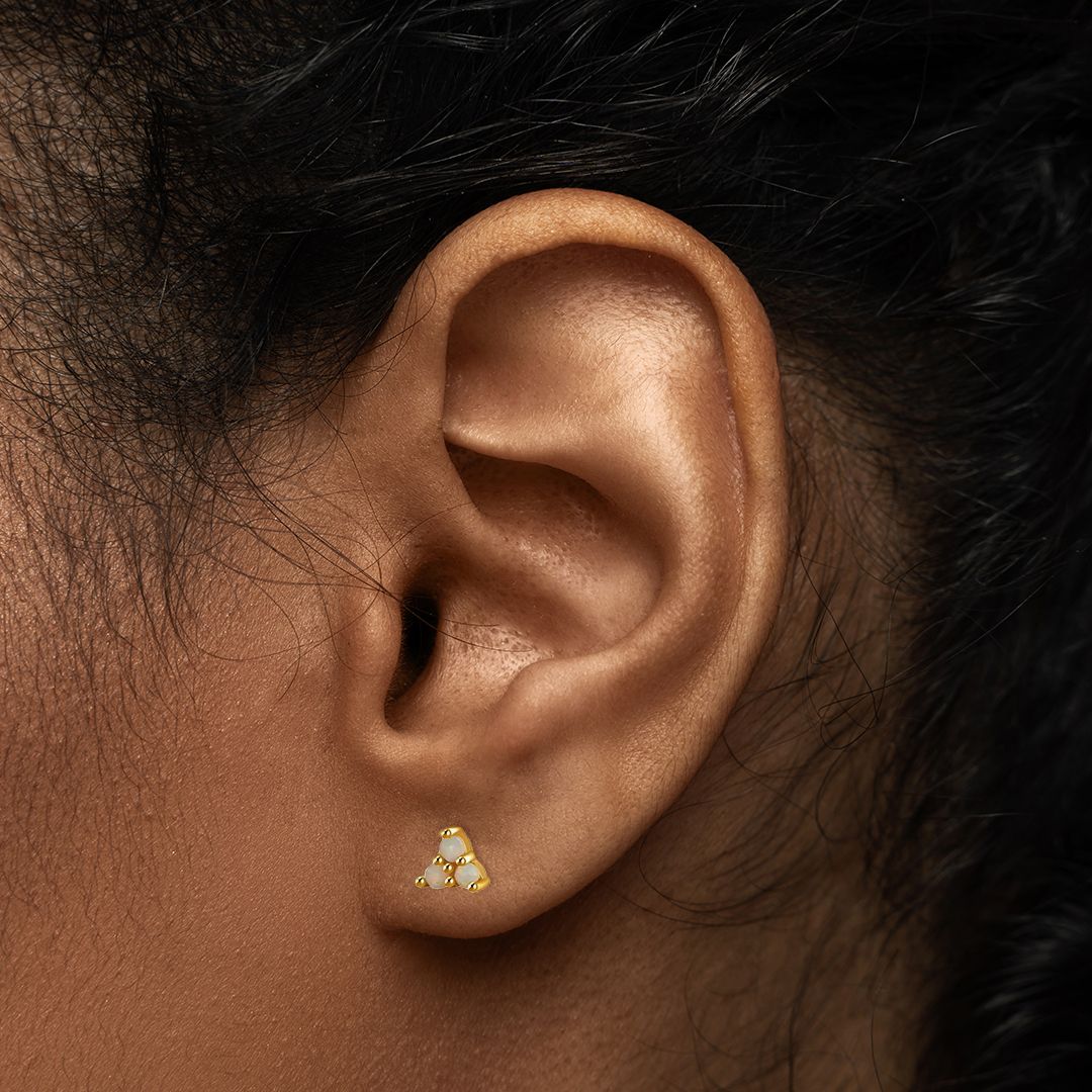 Opal Trio Sleeper Stud Earrings | 18g - Image 6