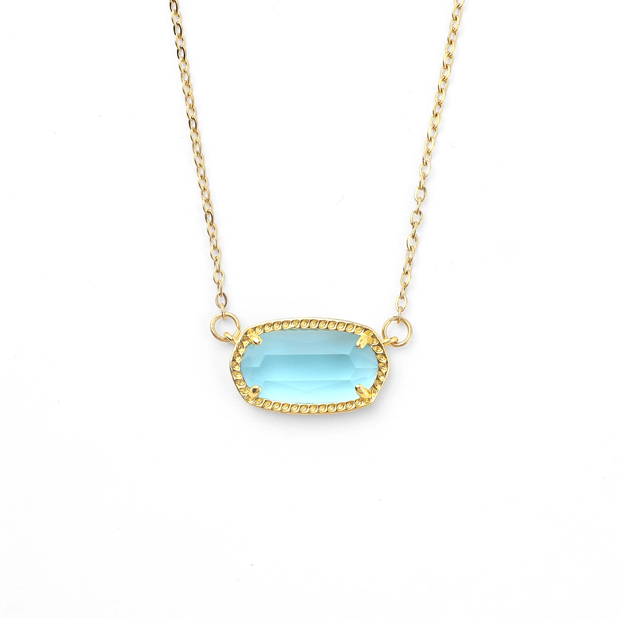 Oval Birthstone Pendant Necklace - Image 12