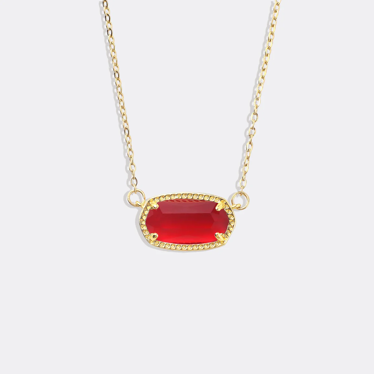 Oval Birthstone Pendant Necklace - Image 30