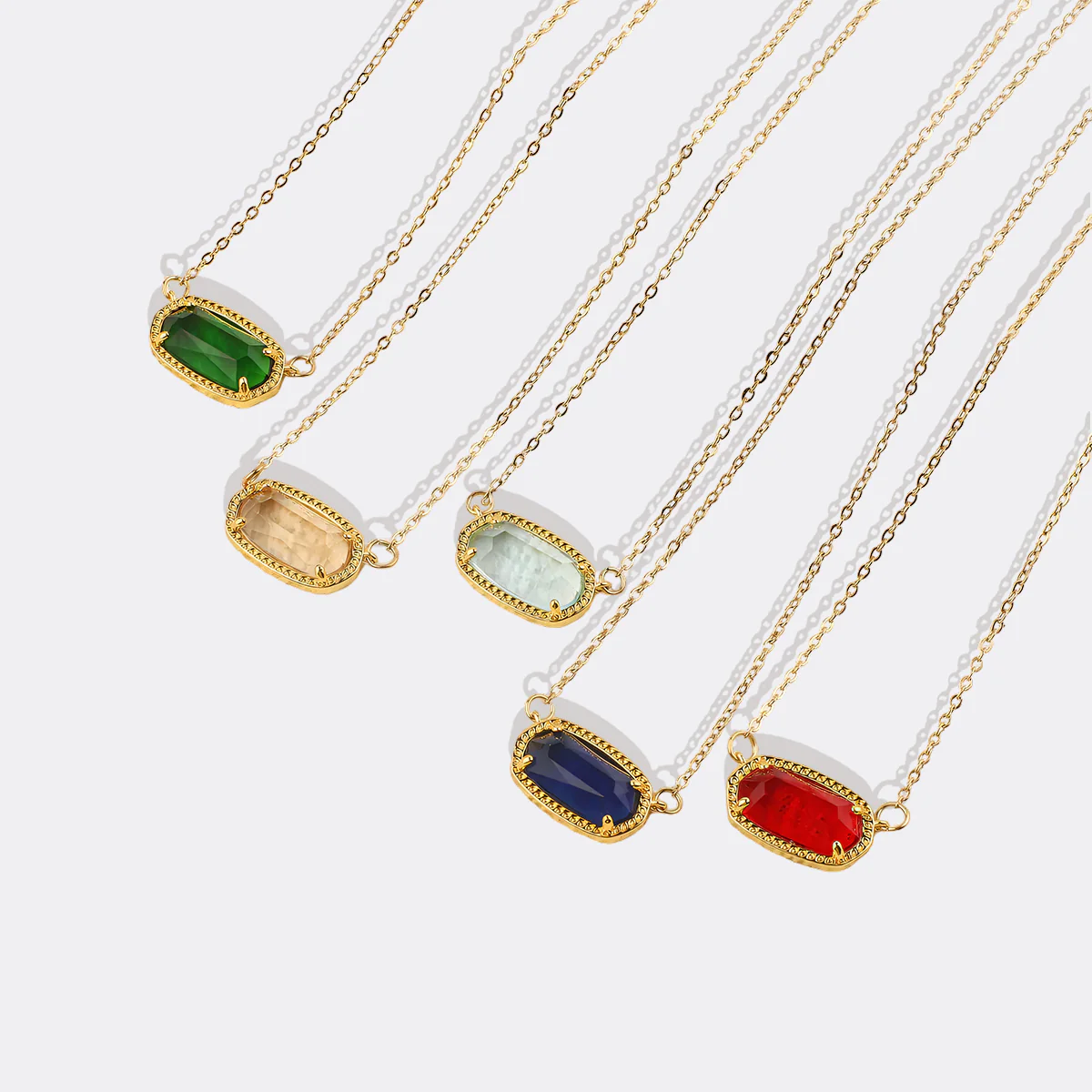 Oval Birthstone Pendant Necklace - Image 31