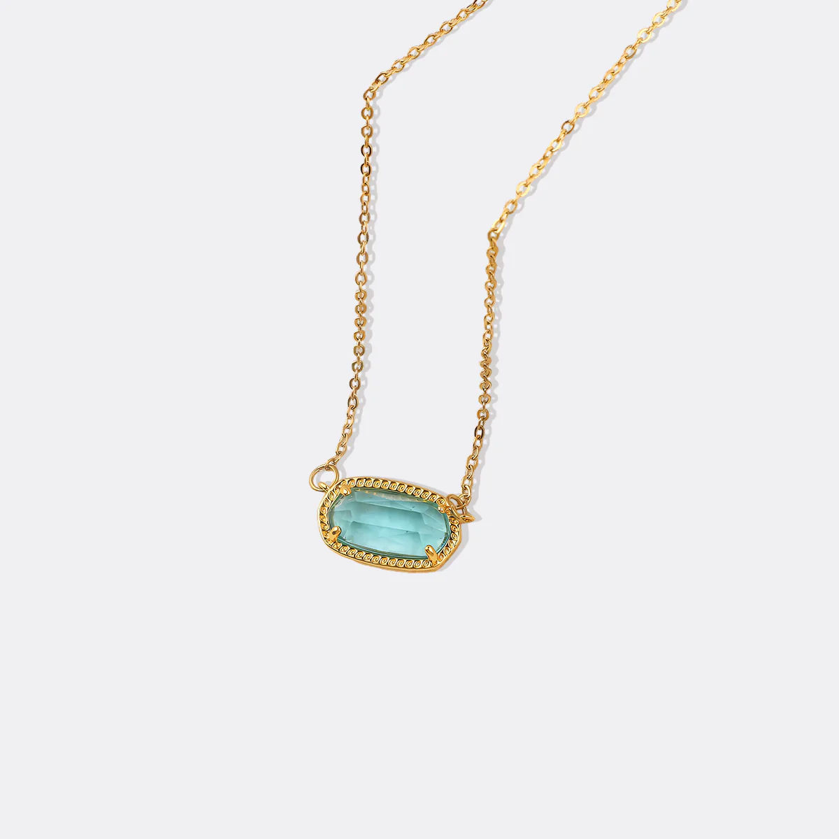 Oval Birthstone Pendant Necklace - Image 34