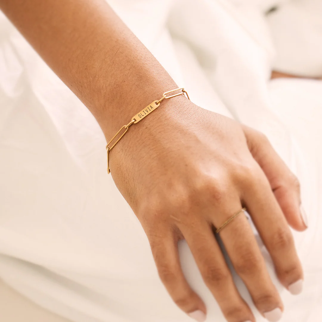 Personalized Paperclip Name Bracelet - Image 5
